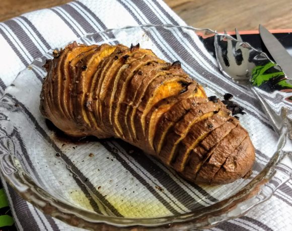 garlic baked sweet potato