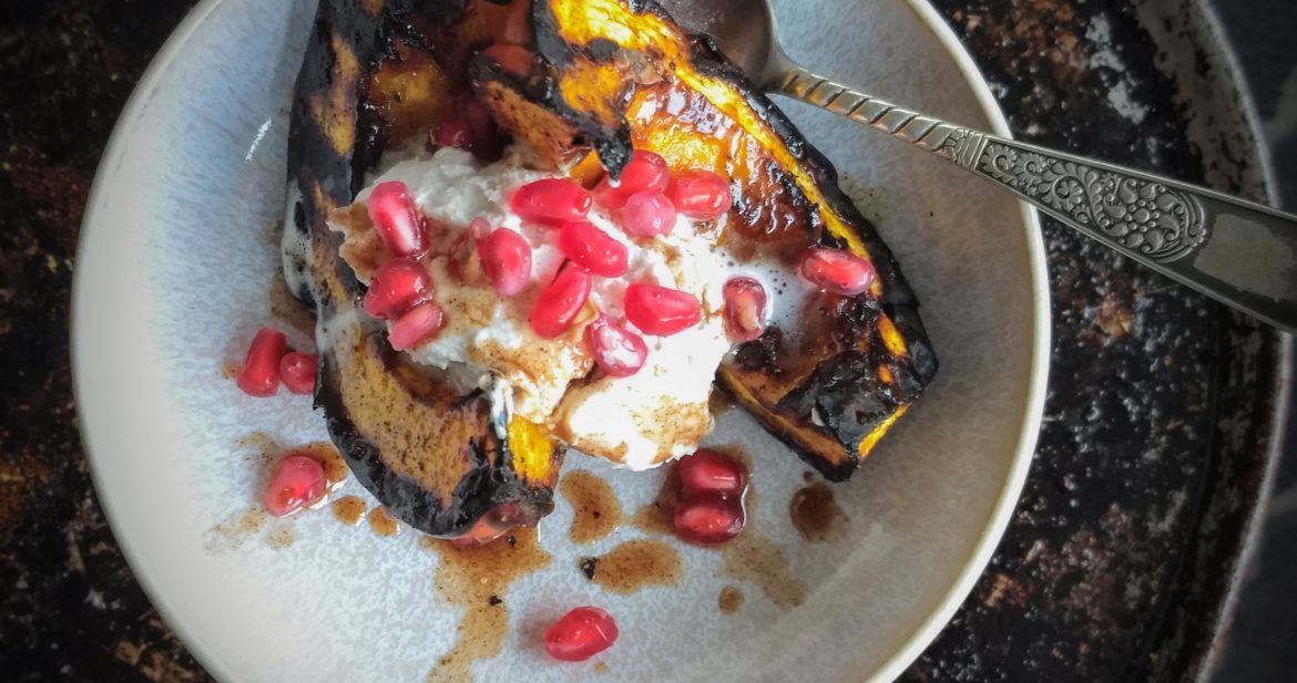 grilled spiced pumpkin dessert