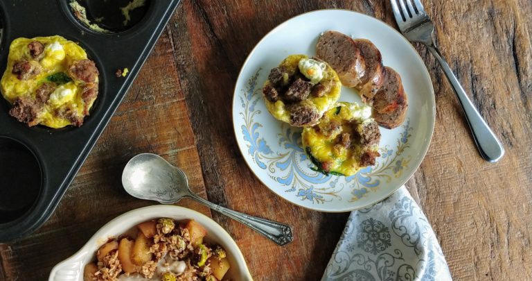 Egg Strata muffin cups - happy eats healthy