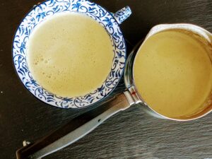 warm banana golden milk