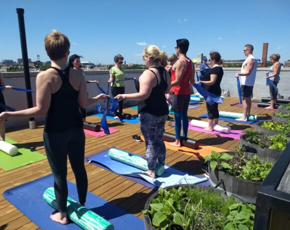 pilates on the roof