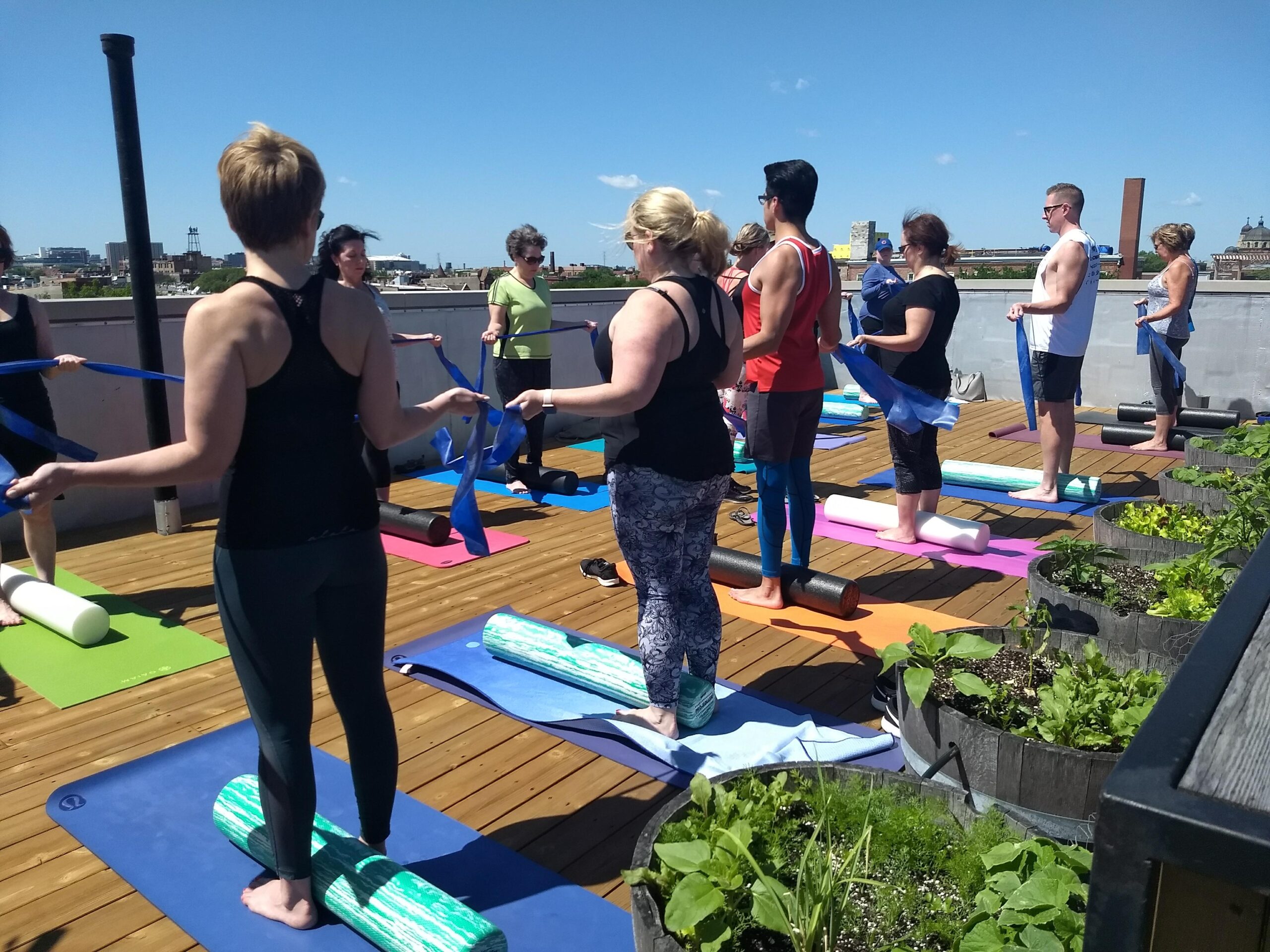 pilates on the roof