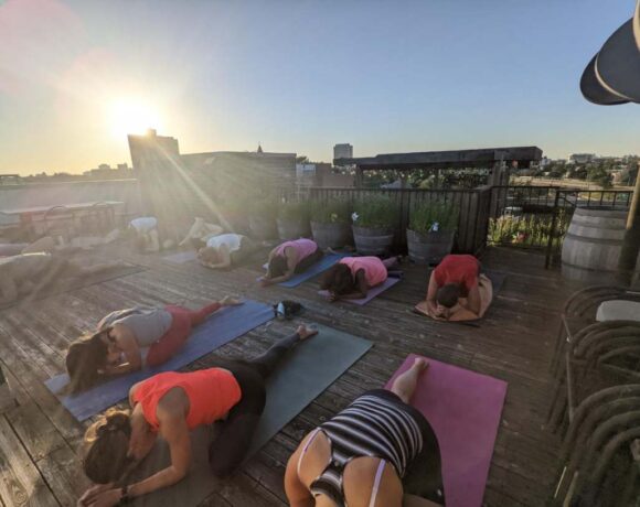 sunset yoga