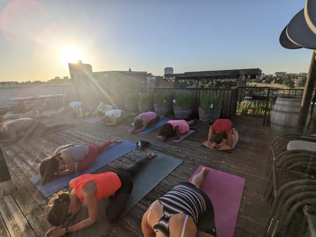 sunset yoga