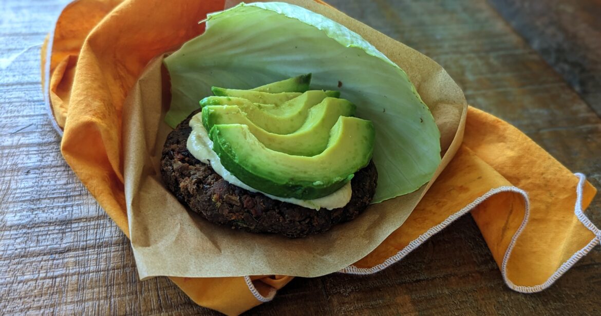 walnut lentil burger