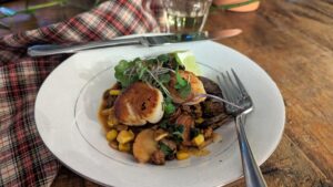 Scallops and Chorizo