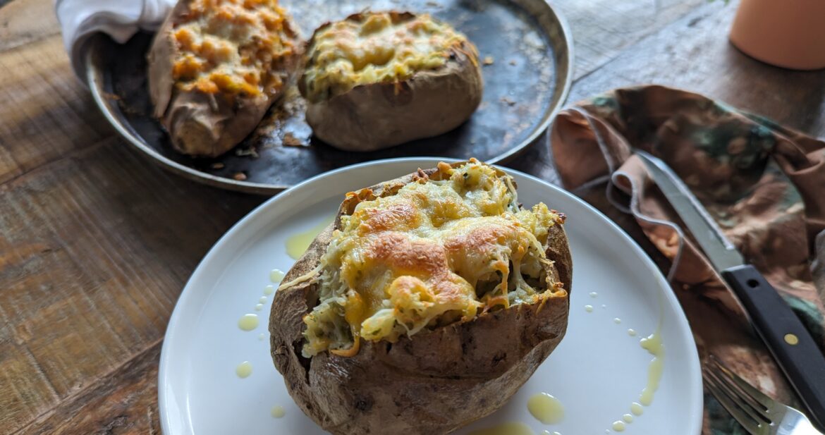 Colcannon-stuffed potato