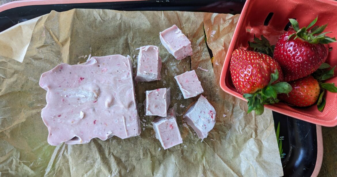 Strawberry Coconut Fudge