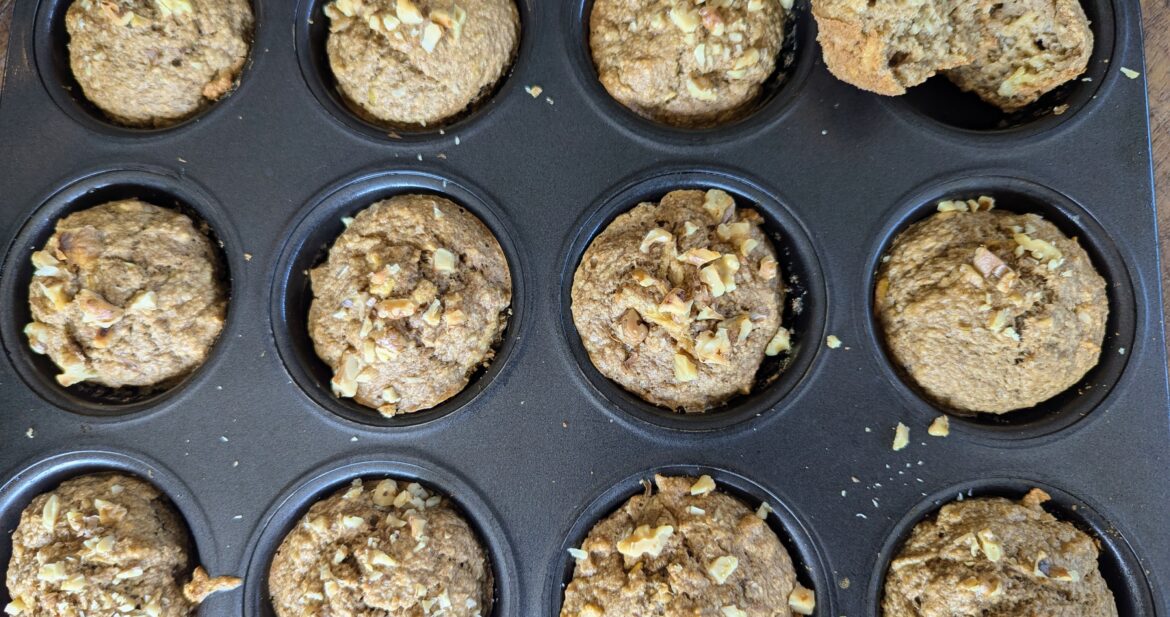 gf banana oatmeal muffins