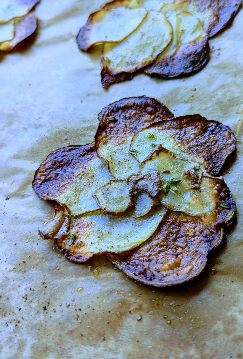 Potato flower galette