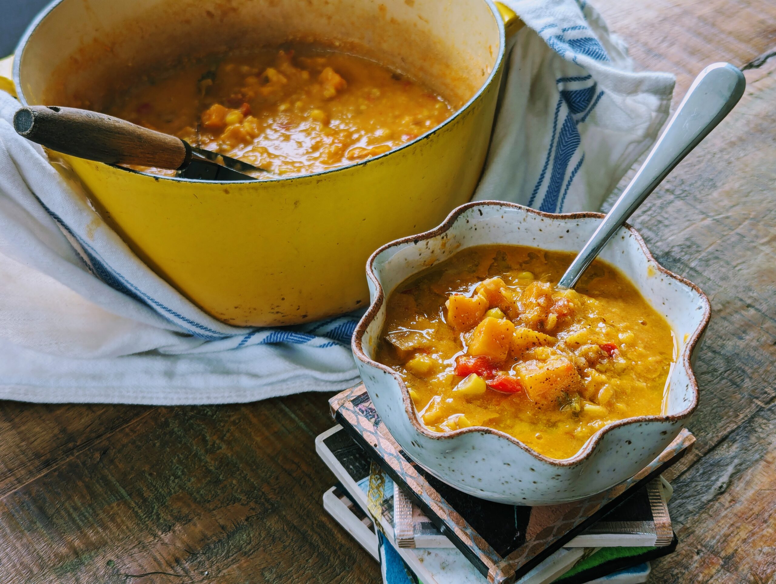 Sweet Potato Corn Chowder {df, gf}