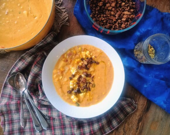vegan smoky corn chowder