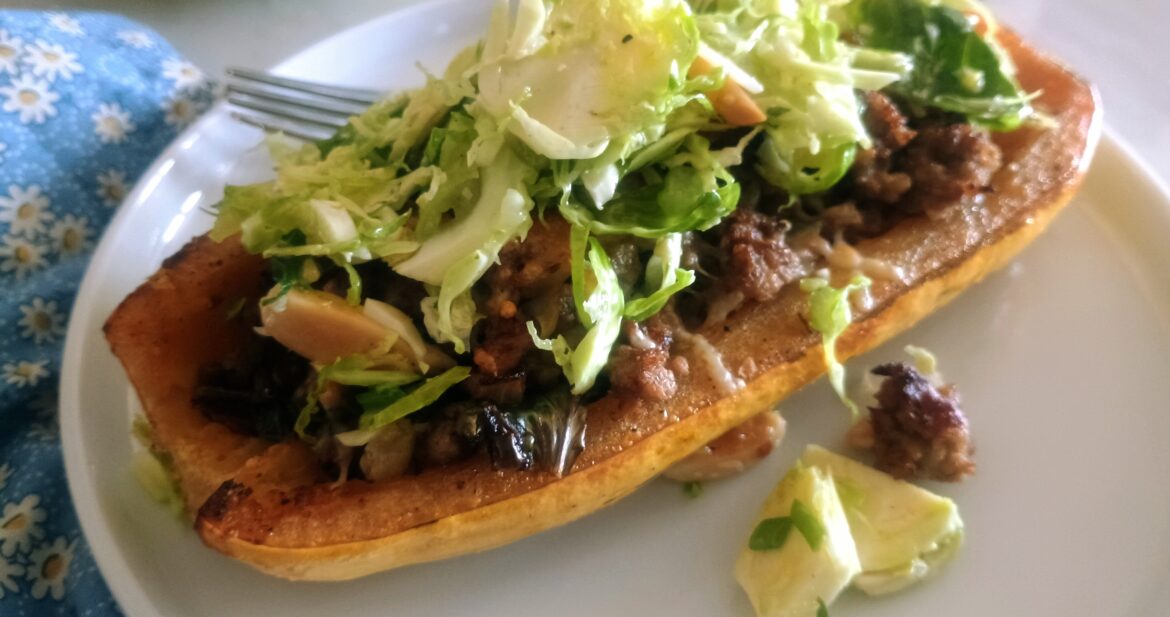 Meat-stuffed Delicata Squash