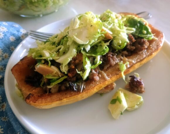 Meat-stuffed Delicata Squash