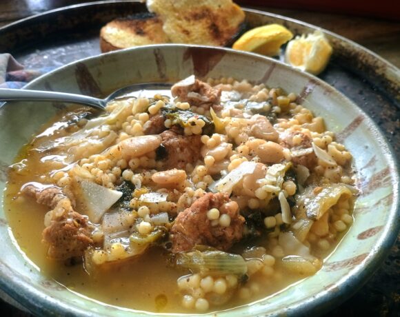 Bowl of Sausage and Escarole Soup